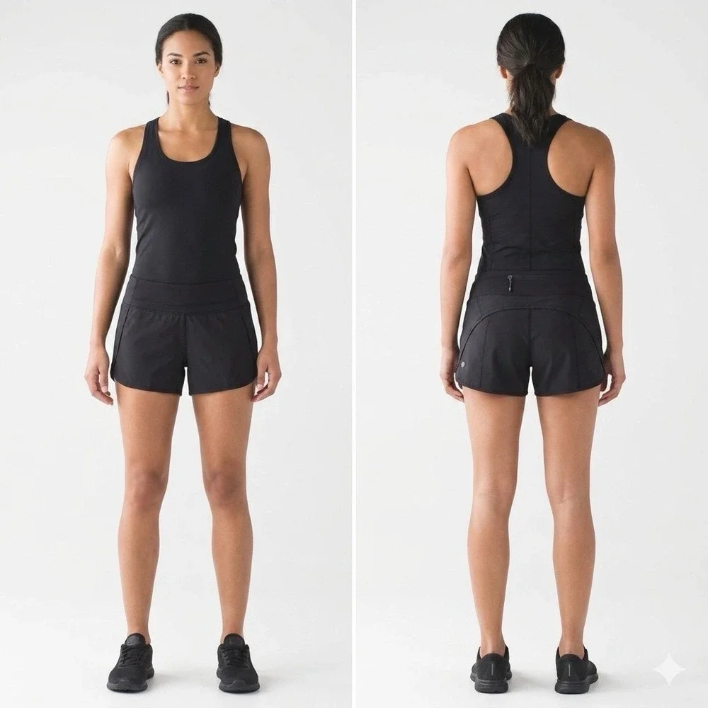 Lululemon Speed Up Shorts Sz 4 Black 4